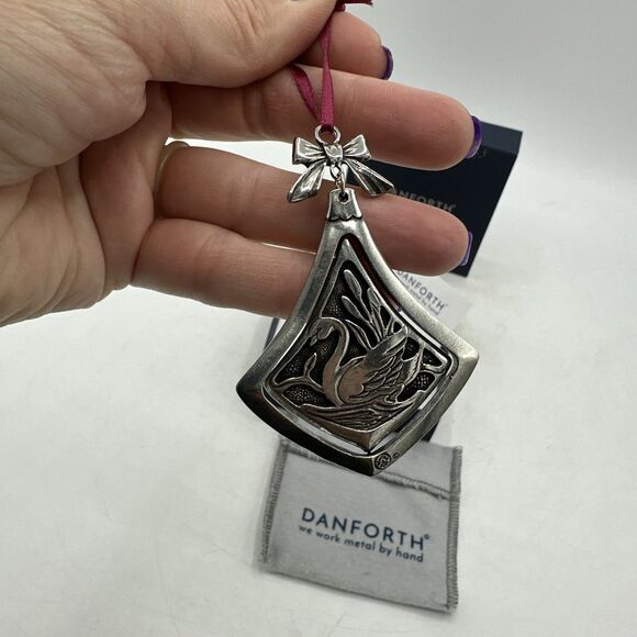 Danforth Pewter Seven Swans A Swimming Ornament Swan 12 Days Of Christmas - Picture 6 of 16